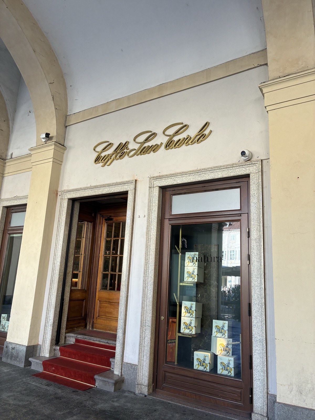 Caffè San Carlo historic storefront, Turin