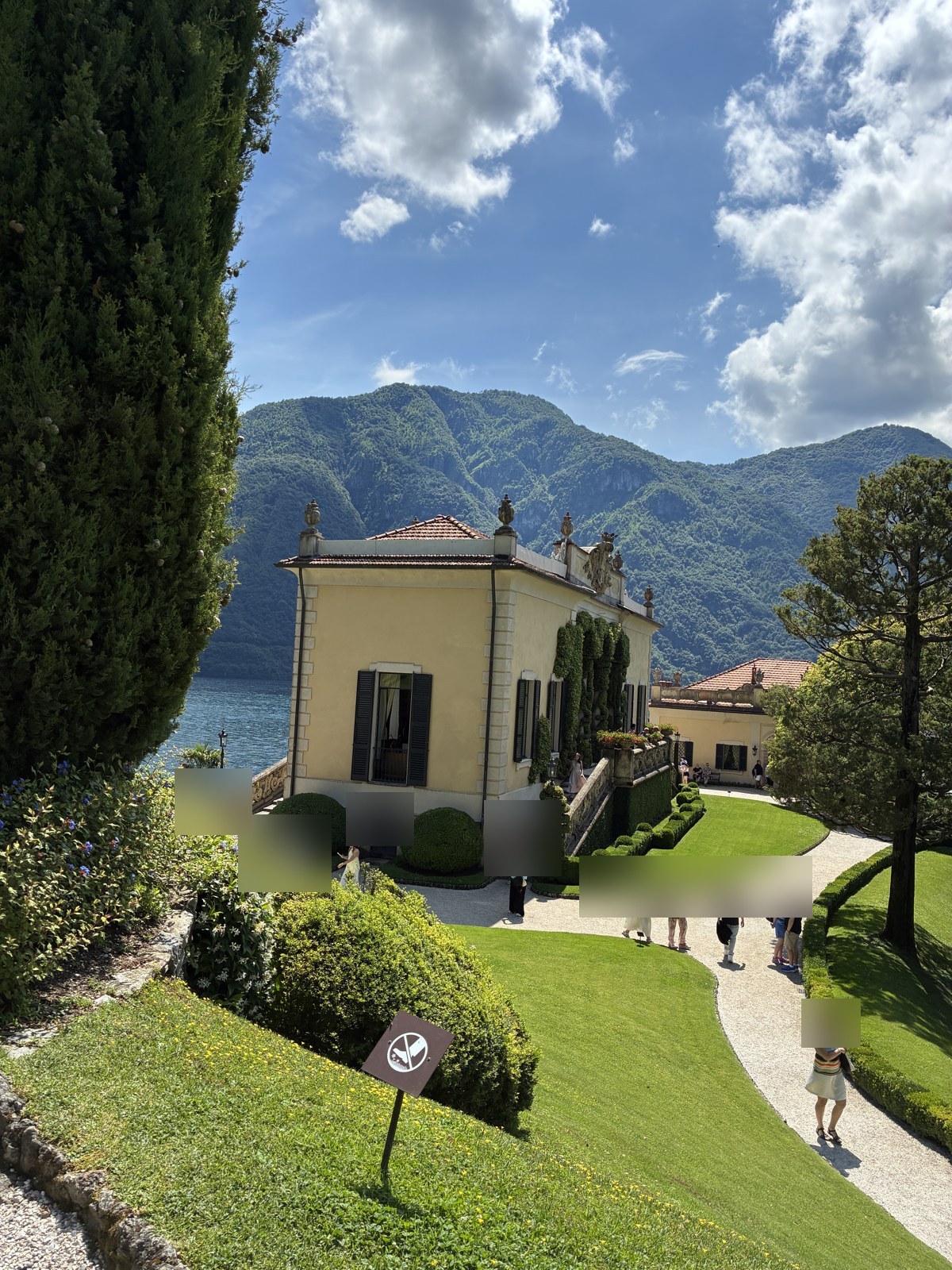 Historic buildings of Villa del Balbianello set above Lake Como