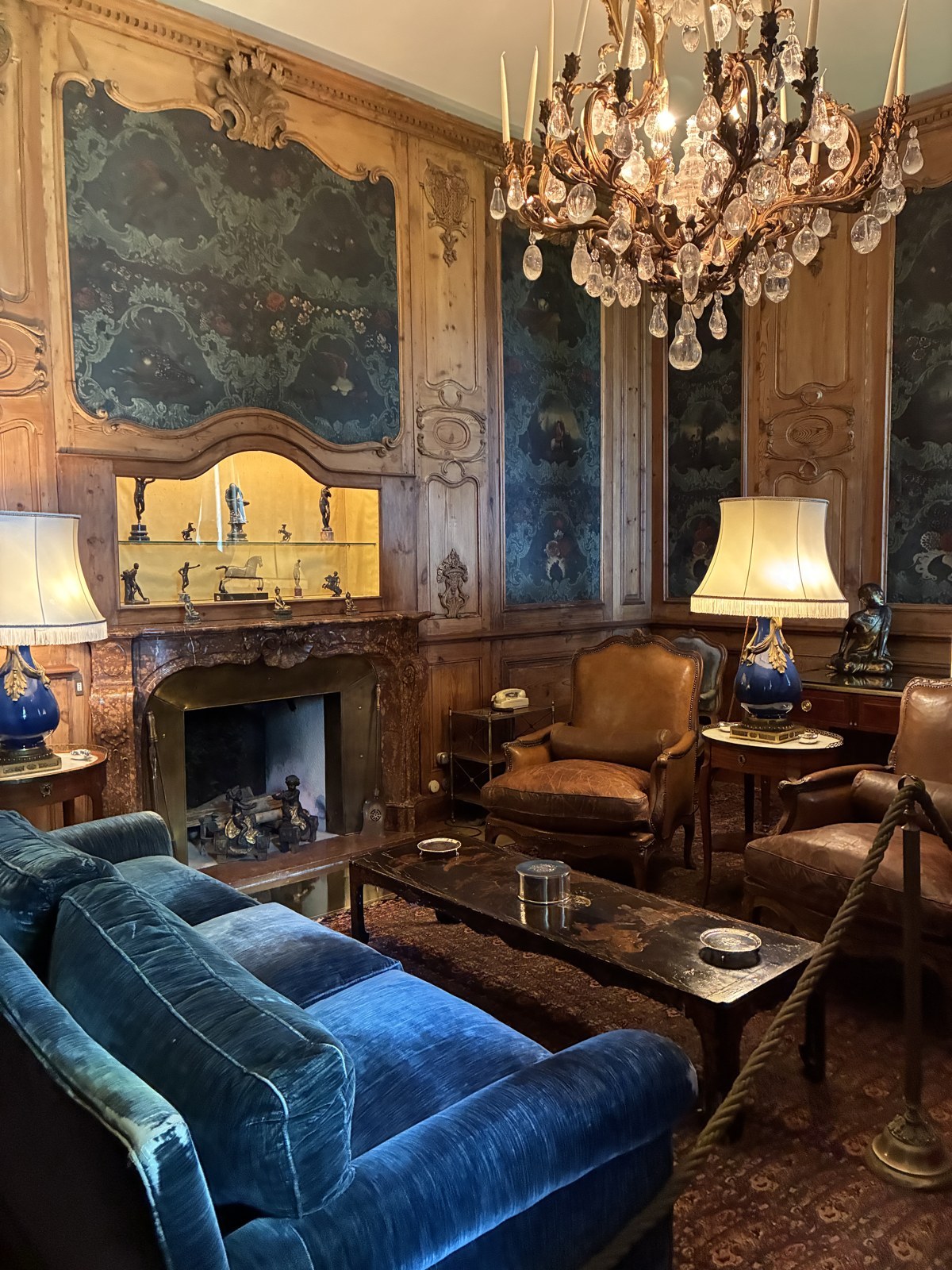 Historic salon interior at Villa del Balbianello on Lake Como