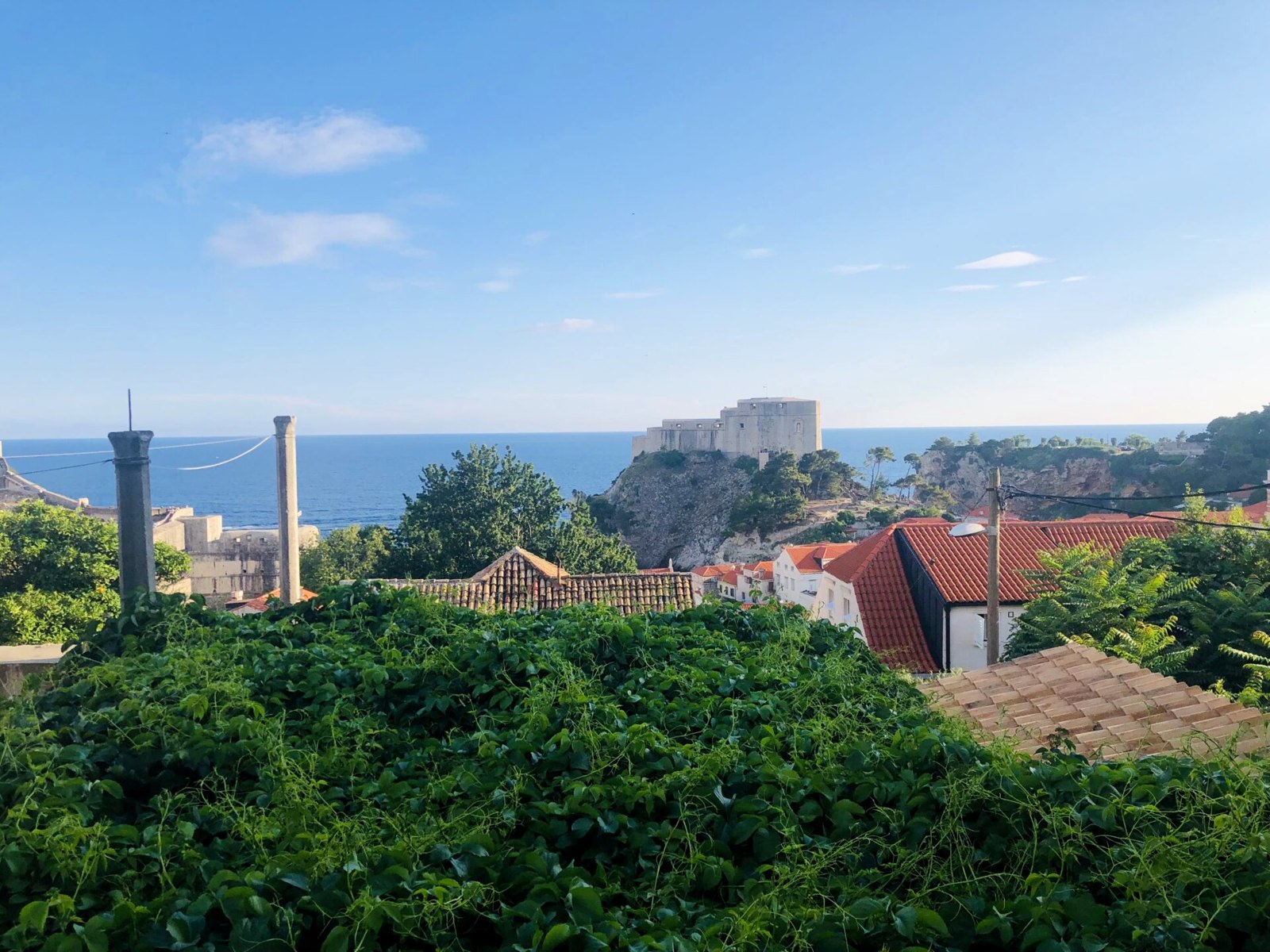 Sea view from a Dubrovnik apartment terrace