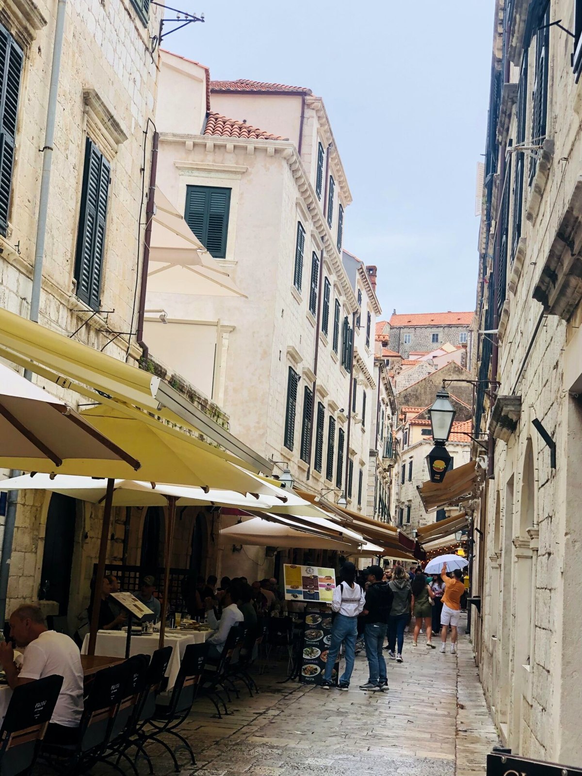 Main street inside the walled Old Town of Dubrovnik