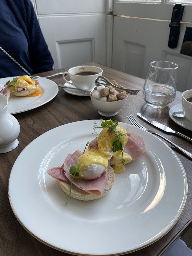 Eggs Benedict at The Orangery Kensington