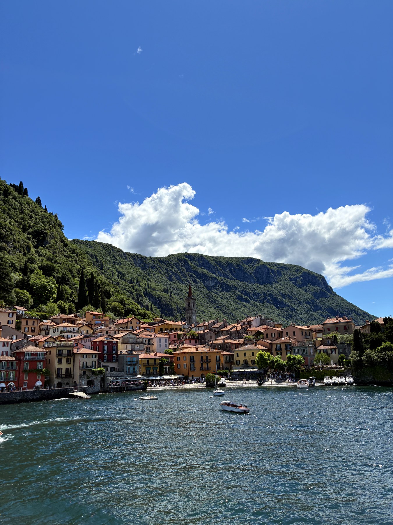 Colorful waterfront houses of Varenna village on Lake Como