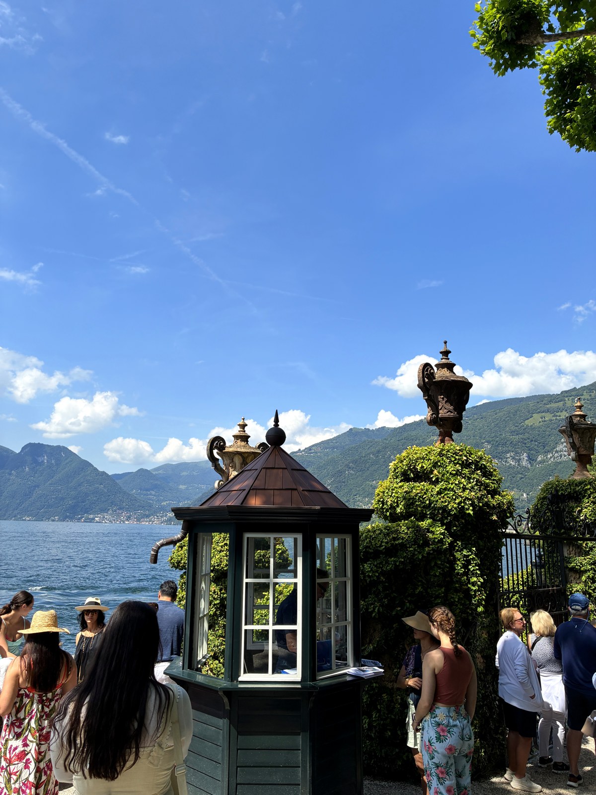 Terrace pavilion of Villa del Balbianello overlooking Lake Como