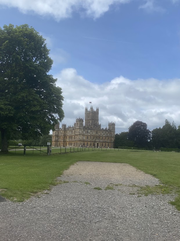 Highclere Castle from the entrance gate