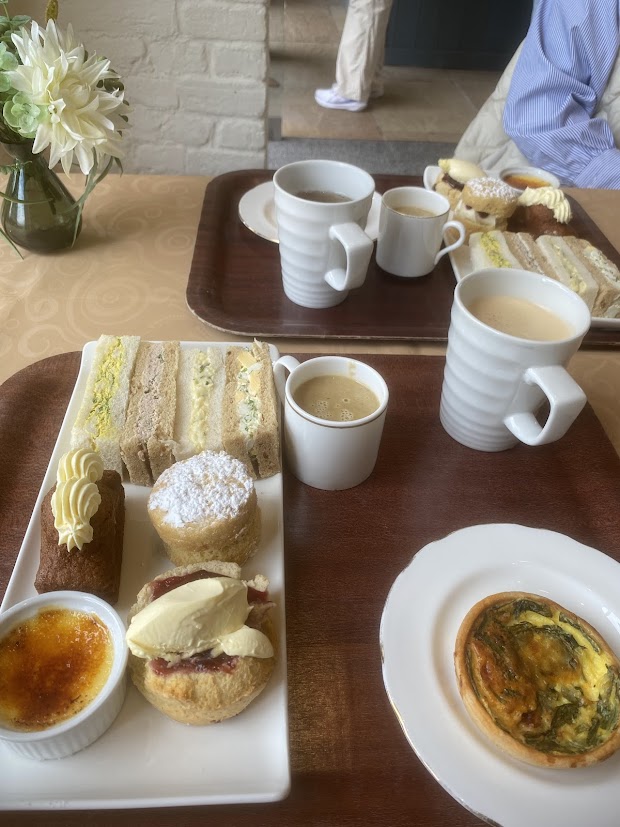 Afternoon tea plate at Highclere Castle café