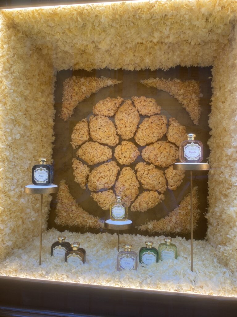 Display window outside Santa Maria Novella flagship store in Florence