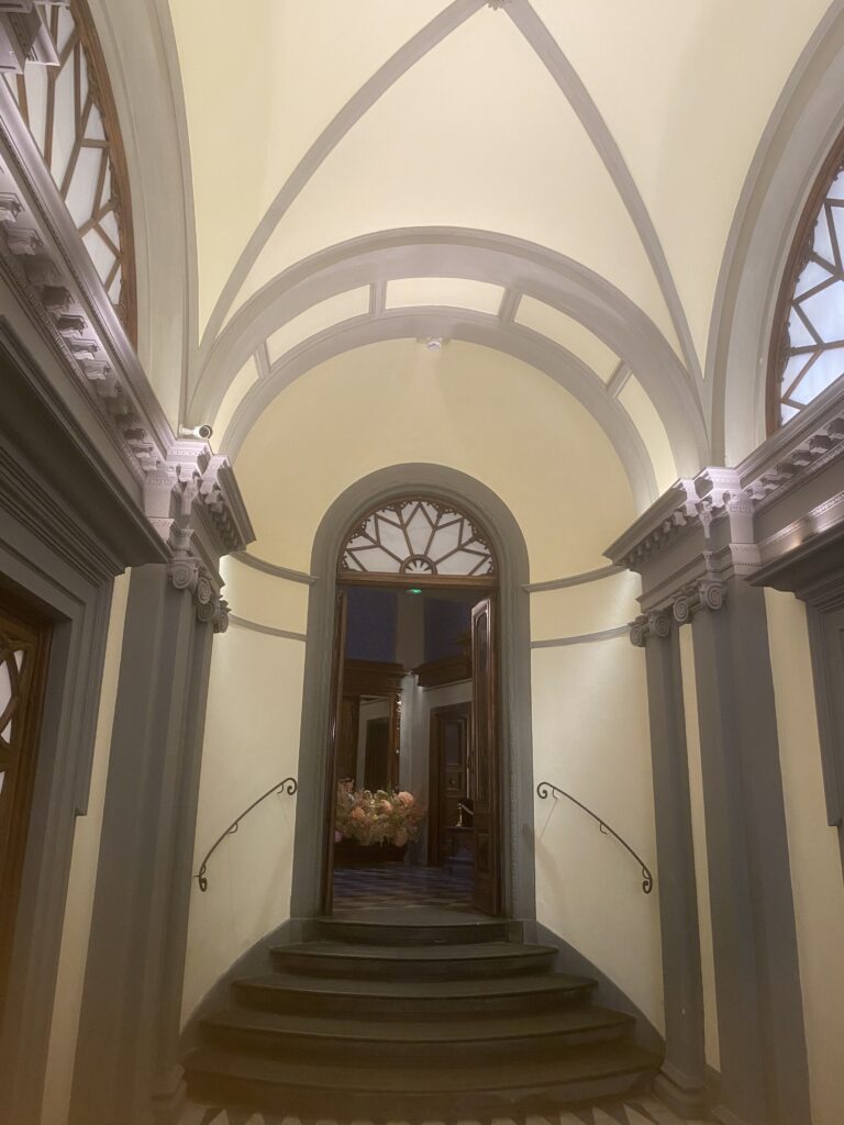 Waiting area inside Santa Maria Novella in Florence