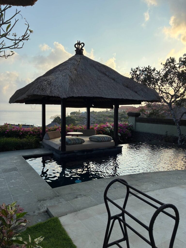 Villa bale at dusk