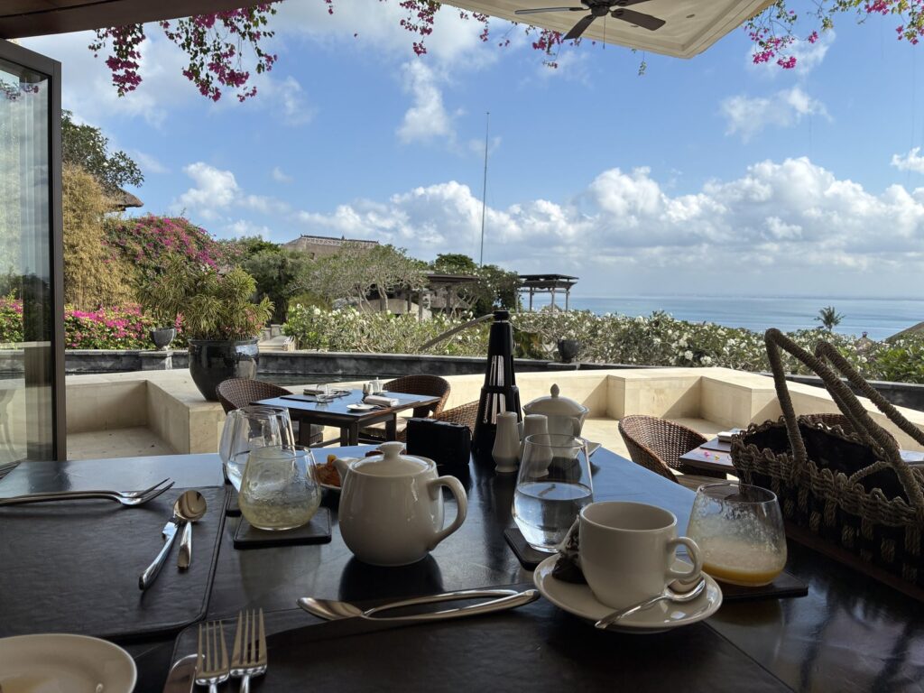 Ocean view from a DAVA breakfast table