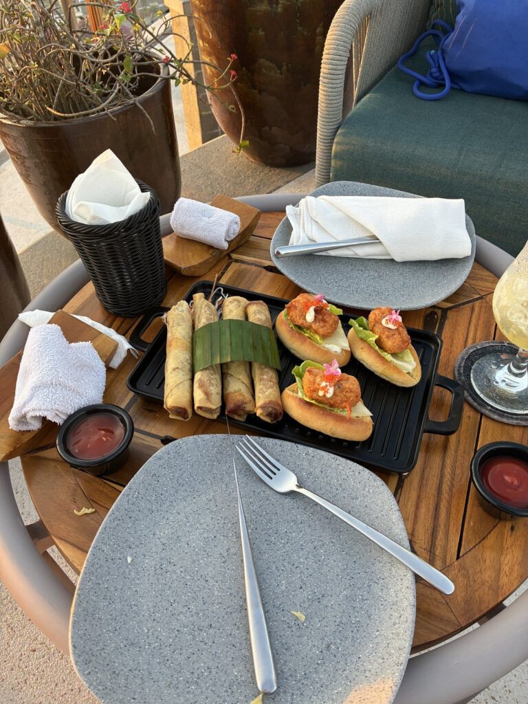 Aperitivo plates at Luna Rooftop Bar