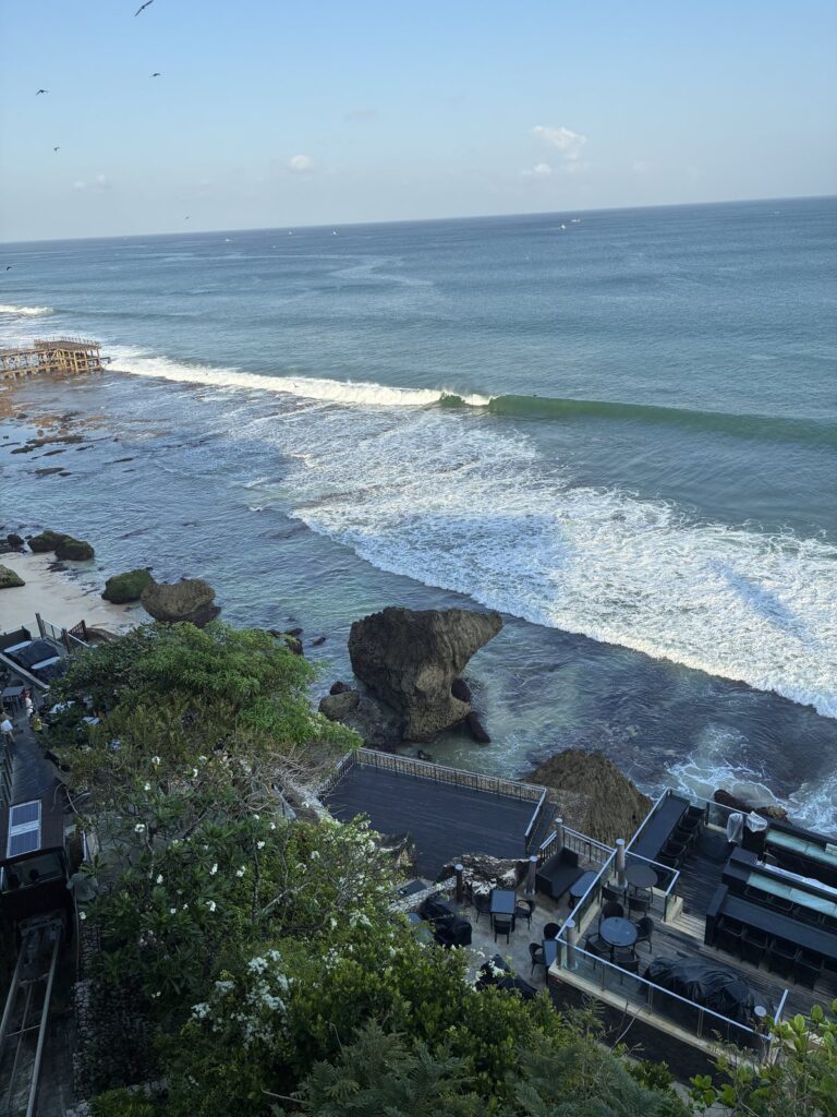 Rock Bar decks on the rocks with the pier behind
